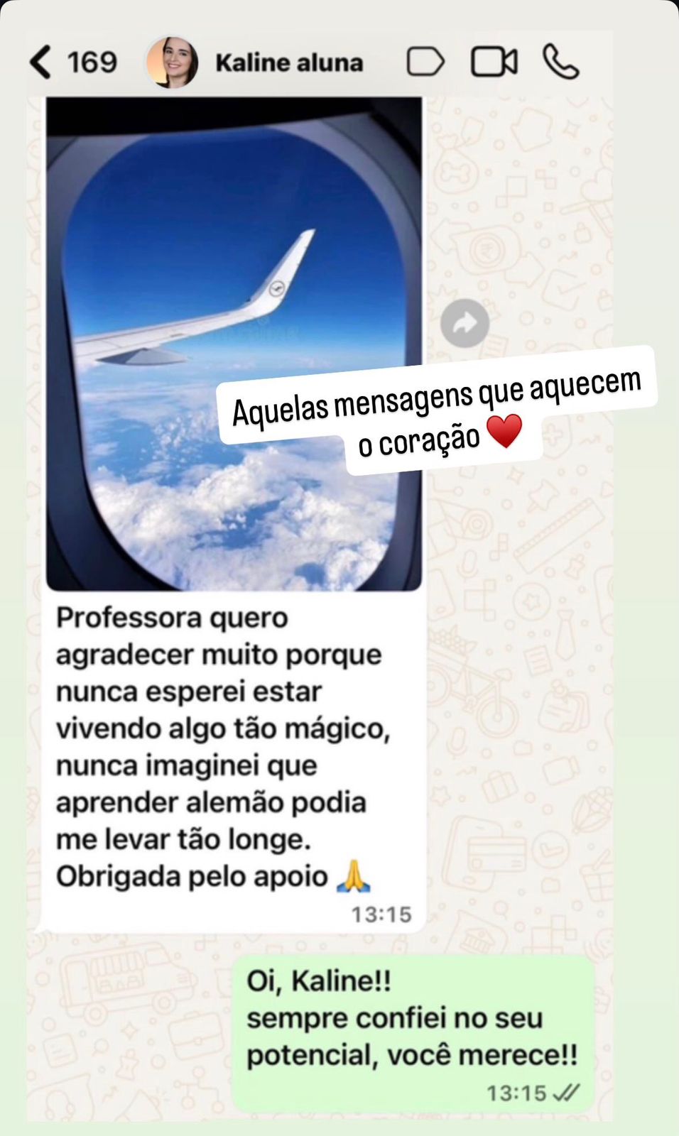 Depoimento de Kaline