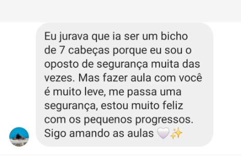 Depoimento de aluna